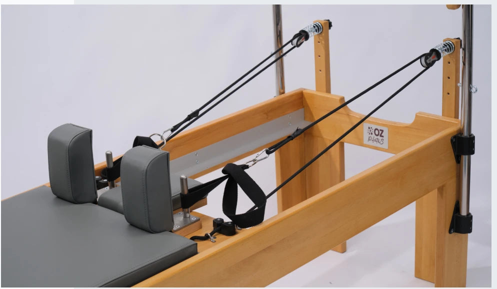 Masif kayın Pilates reformer — naturel
